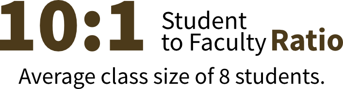 SKC has a 10:1 student to faculty ratio with an average class size of 8 students.